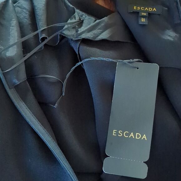 Escada Dress "Dayla" Black Sheath Attached Shrug Escada 38 NWT U.S.Sm - Picture 11 of 11